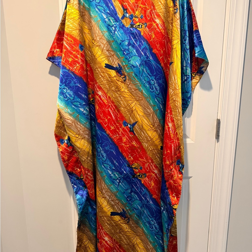 Winlar Vibrant Multicolor Tropical Kaftan